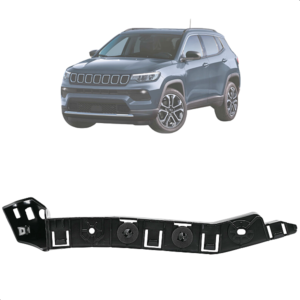 Suporte Guia Parachoque Jeep Compass 2016 17 18 19 2020 A 2023 Traseiro