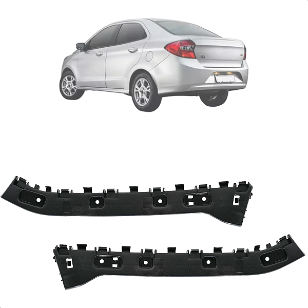 Par Suporte Guia Parachoque Ka Sedan 2019 2020 2021 Traseiro