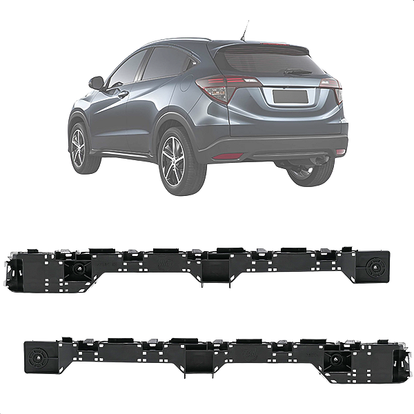 Par Guia Parachoque Traseiro Hrv 2015 2016 2017 2018 2019 2020 2021