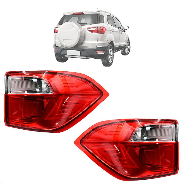 Par Lanterna Traseira Ecosport Canto 2013 2014 2015 2016 17 18 2019 2020