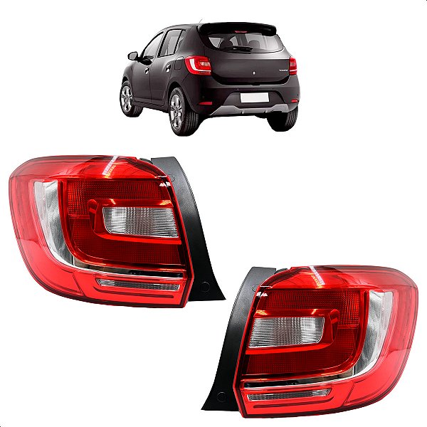 Par Lanterna Traseira Sandero 2015 2016 2017 2018 2019 2020