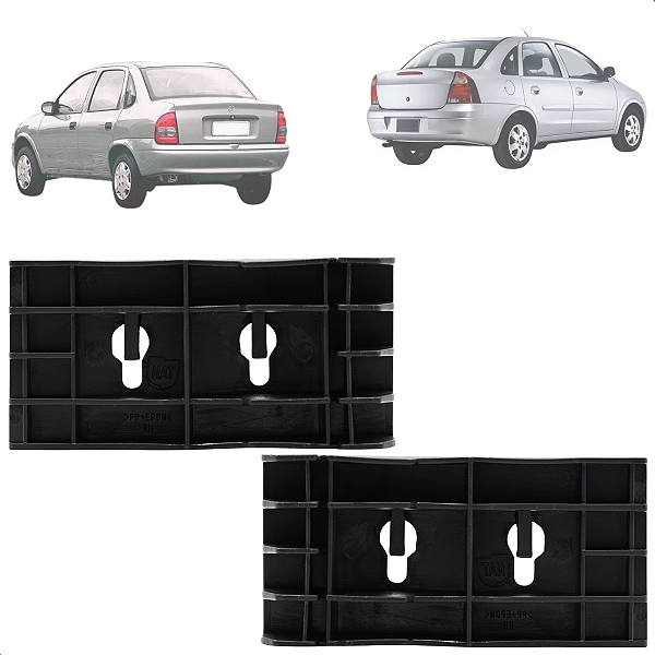 Par Guia Parachoque Traseira Corsa Sedan/Classic 1996 97 98 99 00 01 02 A 2010