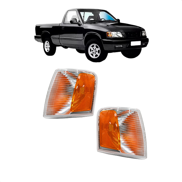 Par Lanterna Dianteira S10 Blazer 1995 1996 1997 1998 1999 2000 Âmbar