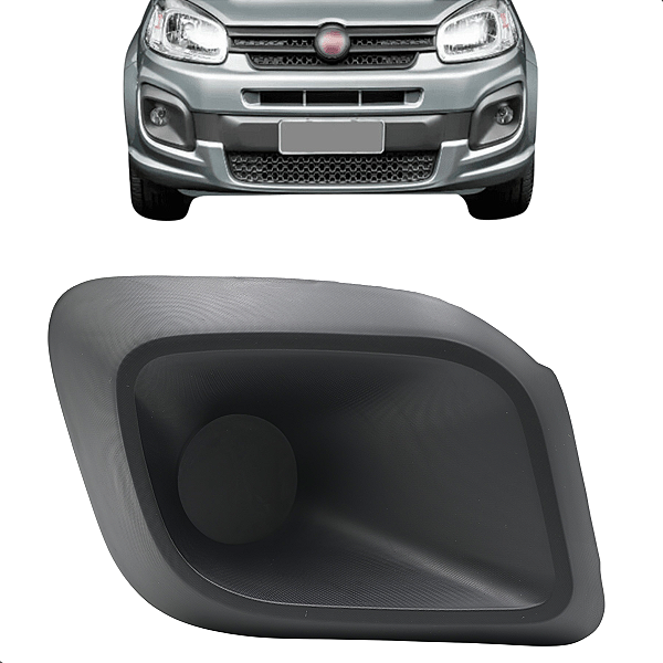 Moldura Farol Milha Uno 2017 2018 2019 2020 2021 2022 Preta Sem Furo