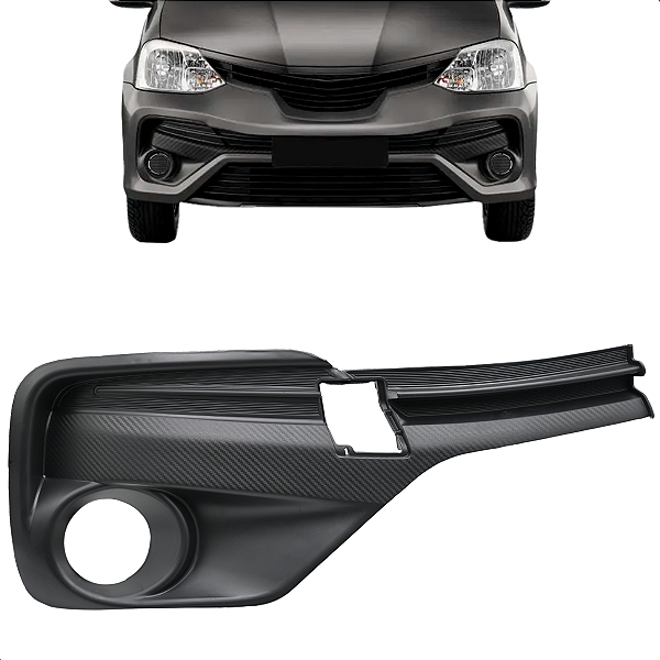 Grade Moldura Farol Milha Etios Hatch/Sedan 2017 2018 2019 2020 Com Furo