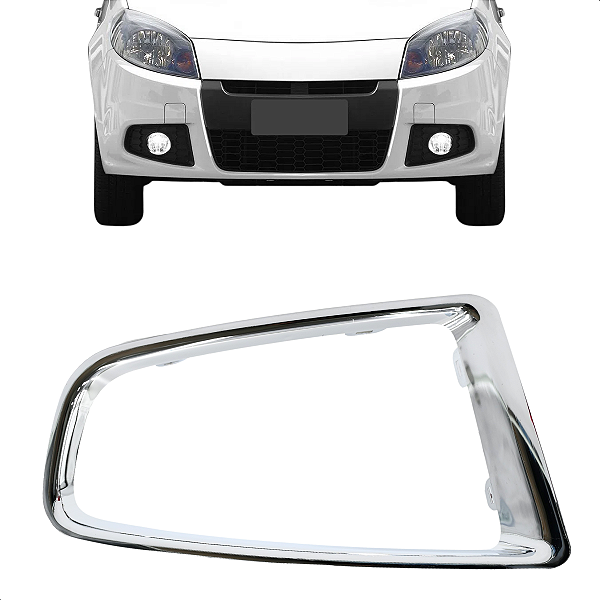Moldura Copo Milha Sandero 2012 2013 2014 Cromado