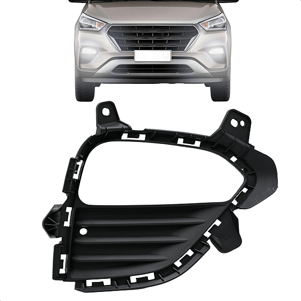 Grade Moldura Milha Creta 2017 2018 2019 2020 Com Furo