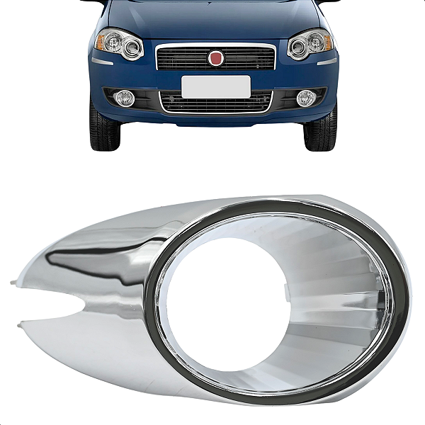 Aro Copo Moldura Cromada Farol Milha Palio Siena 2008 09 2010 2011