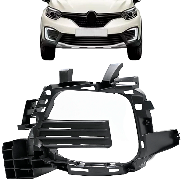 Moldura Suporte Farol Milha Auxiliar Captur 2017 2018 2019 2020 2021