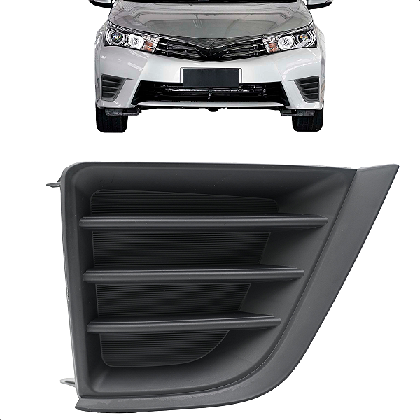Moldura Farol Milha Corolla 2014 2015 2016 2017 Sem Furo