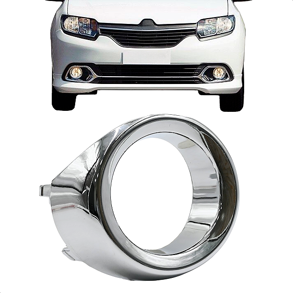 Aro Moldura Milha Logan 14 15 16 2017 2018 2019 2020 Cromado