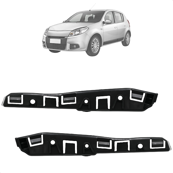 Par Guia Parachoque Dianteiro Sandero 2007 2008 2009 10 11 12 13 2014