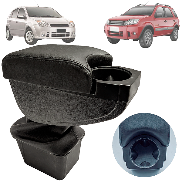 Encosto Apoio De Braço Fiesta Ecosport 2003 Até 2010 Porta Copos