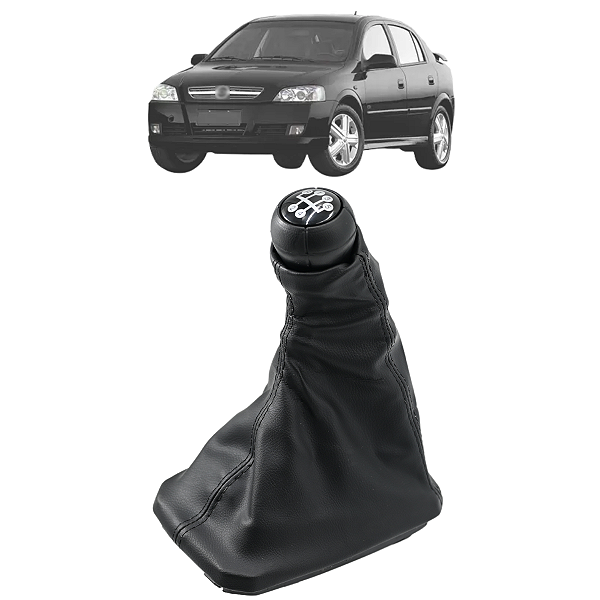 Kit Coifa Base + Manopla Bola Câmbio Astra 1995 1996 5 Marchas