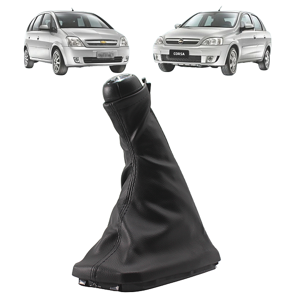 Kit Coifa Cambio + Manopla Meriva/Corsa 2003 04 05 06 07 08 09 10 11 2012