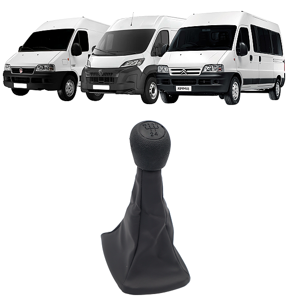 Kit Manopla Coifa Câmbio Ducato Boxer Jumper 2006 Até 2017