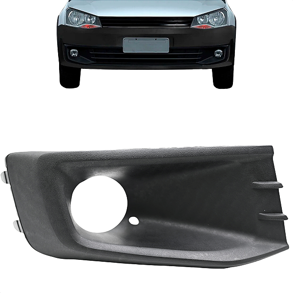 Moldura Grade Milha Saveiro 2014 2015 2016 Preta Com Furo