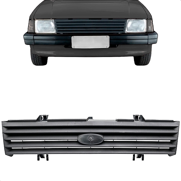 Grade Dianteira Radiador Escort 1984 1985 1986 Preto