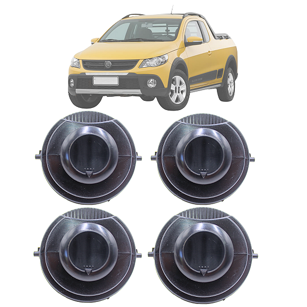 4 Saida Ar Grade Difusor Gol Parati Saveiro G4 G5 G6 2006 a 2017 Sem Aro