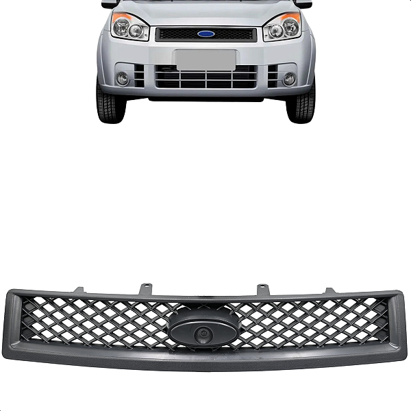 Grade Radiador Fiesta 2007 2008 2009 2010 Preta