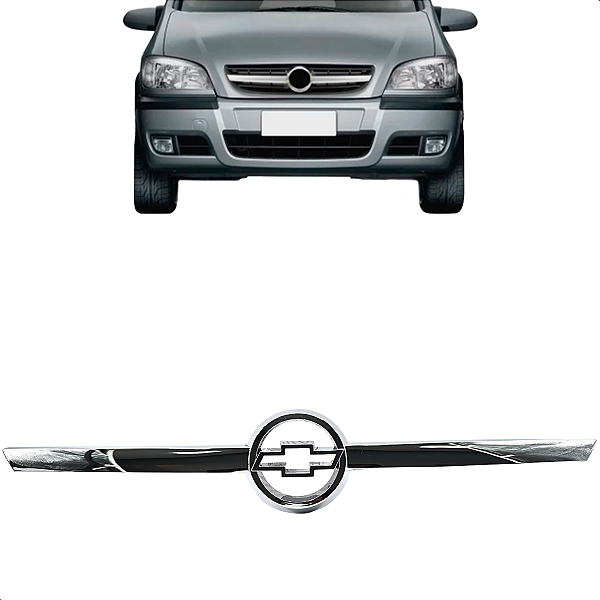 Moldura Emblema Da Grade Zafira 2005 2006 2007 2008 2009 2010 2011 Cromada