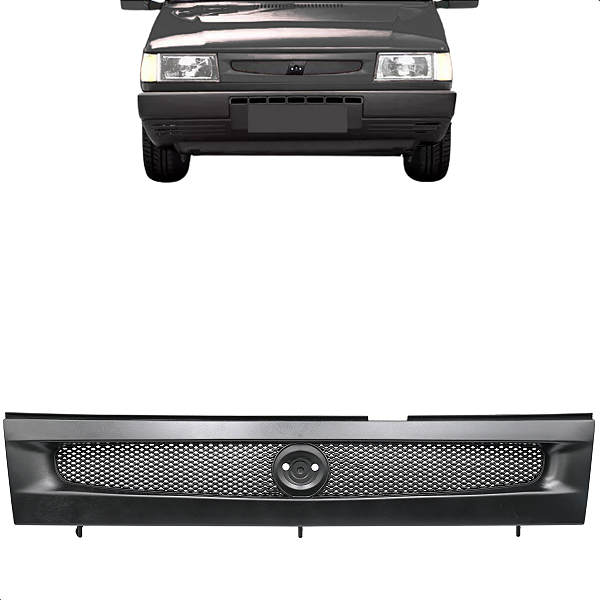 Grade Dianteira Radiador Uno Smart 2001 2002 2003 Uno Mille Fire 2001 Emblema Redondo