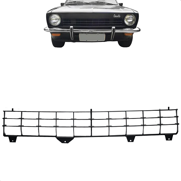 Grade Radiador Preta Tubarao Chevette 1974 1975 1976 1977