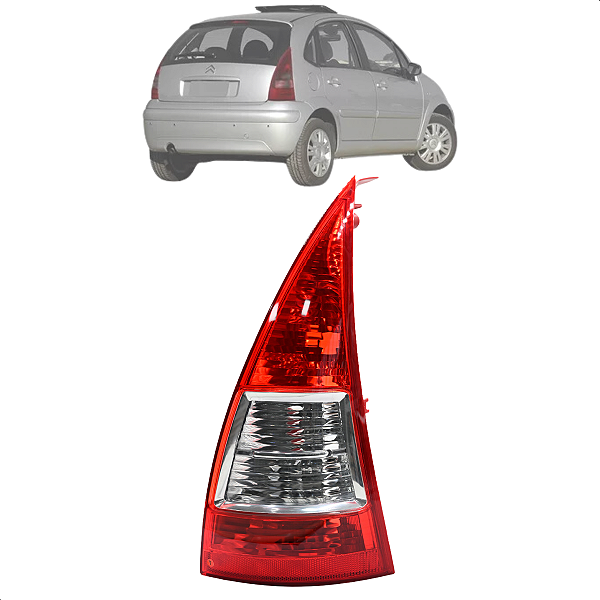 Lanterna Farol Luz De Freio C3 Hatch 2006 2007 2008 2009 2010 2011 2012