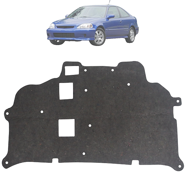 Revestimento Acabamento De Capô Civic 1997 1998 1999 2000 + Presilhas