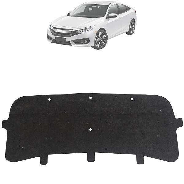 Manta Forro Capô Honda Civic 2017 2018 2019 2020 2021 2022 + Presilhas