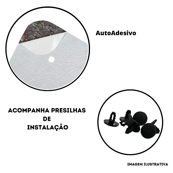 Manta Forro Acustico De Capô L200 GL GLS Quadrada 1995 Até 2006 + Presilhas