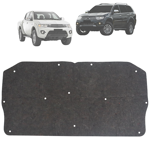 Forro Manta Capô L200 Triton Pajero Dakar 2007 2008 2009 2010 2011 2012 2013 2014 2015 + Presilhas