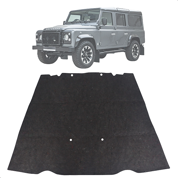 Forro Manta Acústica Capô Land Rover Defender 1983 Até 2016 Com Presilhas