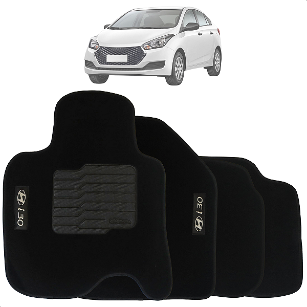 Jogo De Tapete 4 Peças I30 2013 Até 2019 Preto