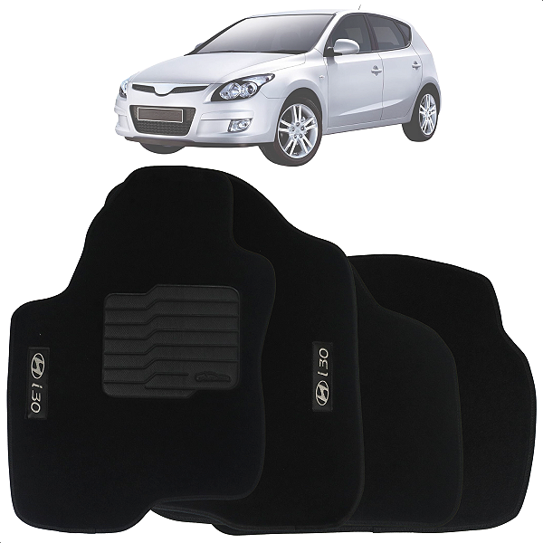Jogo De Tapetes 4 Peças I 30 2009 Até 2012 Preto