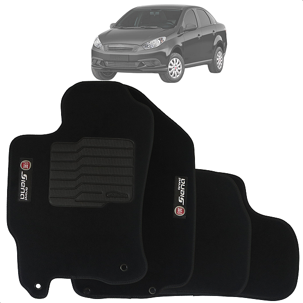 Jogo De Tapetes Carpete Gand Siena 2012 Até 2021 Preto