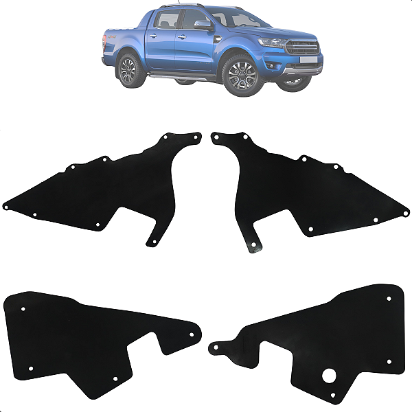 Par Guarda Pó Lama Caixa Roda Ranger 2017 18 19 até 2022 + Presilha