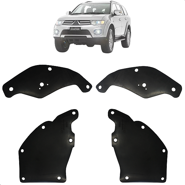 Par Guarda Pó Caixa De Roda Pajero Dakkar 2008 2009 2010 2011 2012 2013 Dianteiro