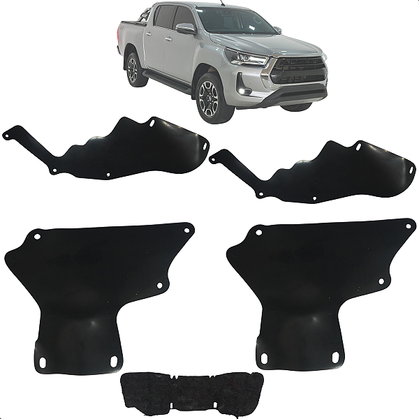 Par Guarda Pó Lama Caixa De Roda Hilux 2017 A 2022 Dianteiro