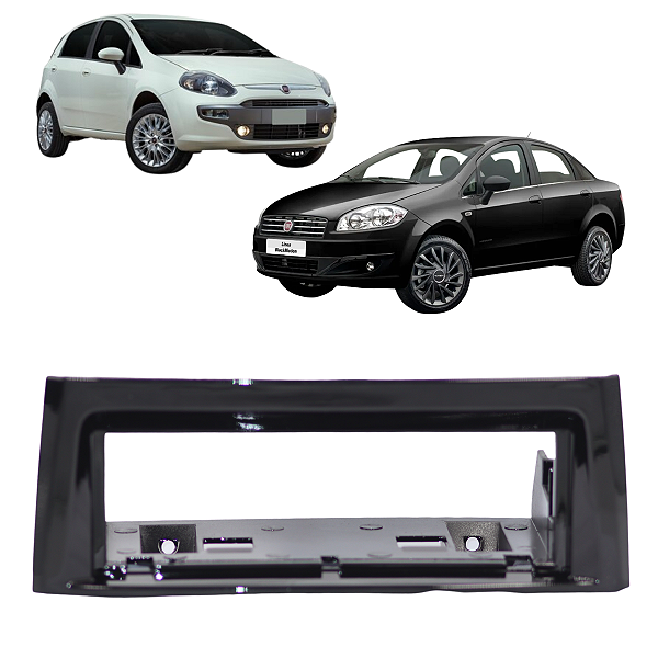 Moldura Painel Multimidia Punto Linea 2009 2010 2011 2012 1 DIN