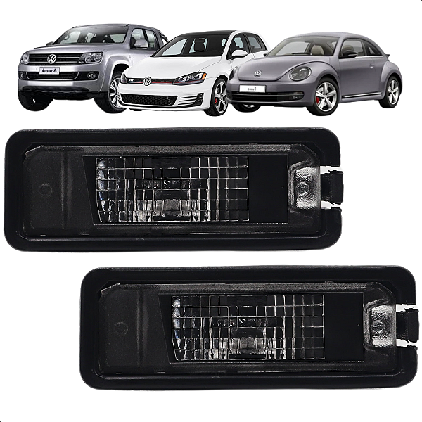 Par Lanterna Luz Placa Fusca 2012 A 2016 Amarok 2010 A 2012 Golf 2013 A 2017 Virtus Polo 2018 A 2022 Passat 2011 A 2015