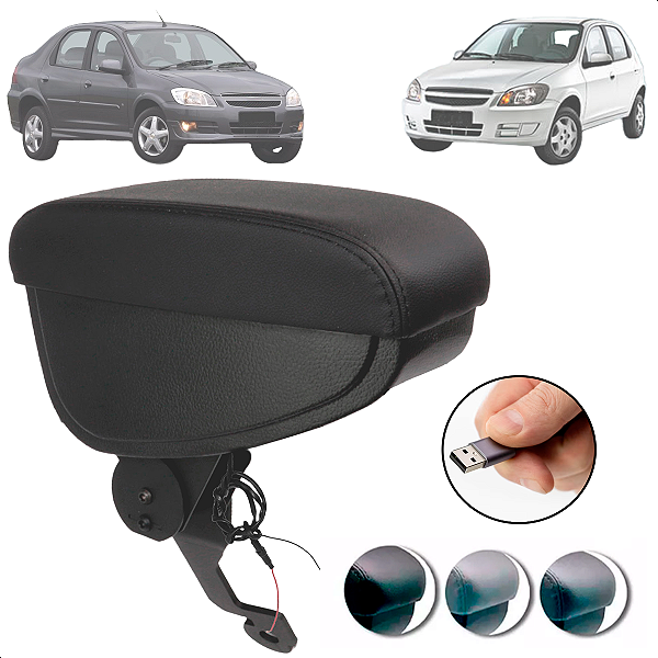 Apoio Descanso De Braço Celta 2001 Até 2016 Prisma 2007 Até 2012 Com USB