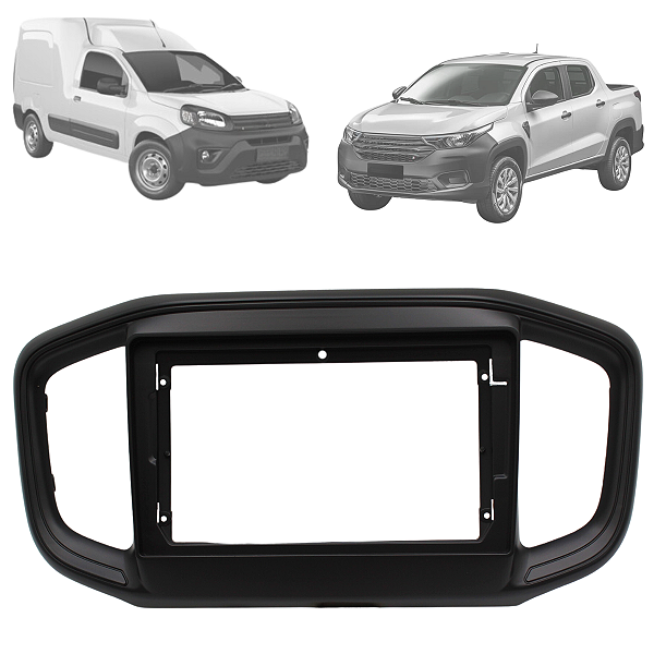 Moldura Painel Central Multimidia Strada Fiorino 9 Polegadas 2021 2022 2023