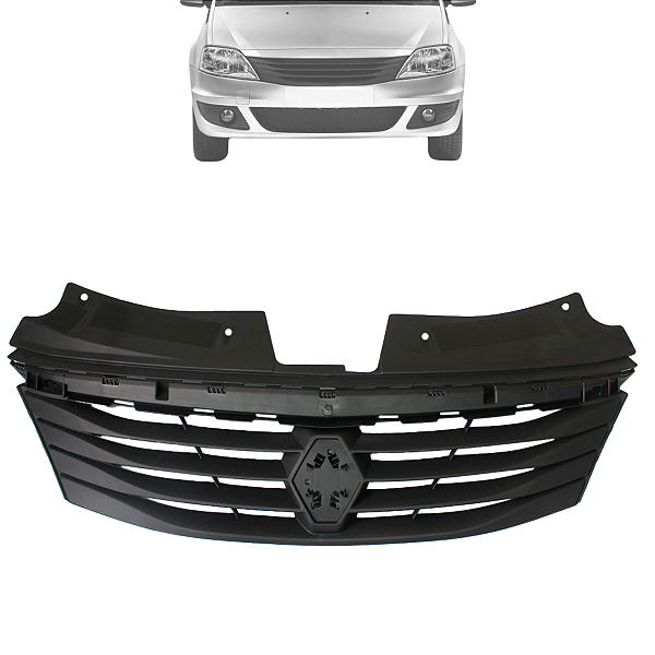 Grade Dianteira Renault Logan 2010 11 12 13 14 Friso Cromado
