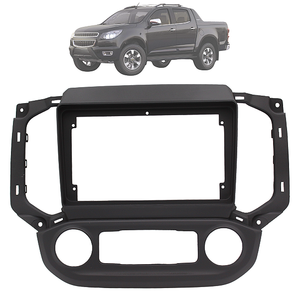 Moldura Painel Central Multimidia 9 Polegadas Ar Digital GM Pickup S10 2016 Até 2023