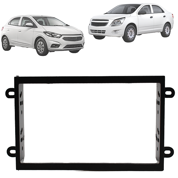 Moldura Painel 2 Din Cobalt 2013 A 2015 Onix 2012 A 2019 Prisma 2013 A 2016 Onix Prisma Versão Joy 2017 A 2018 Spin 2013 A 2018