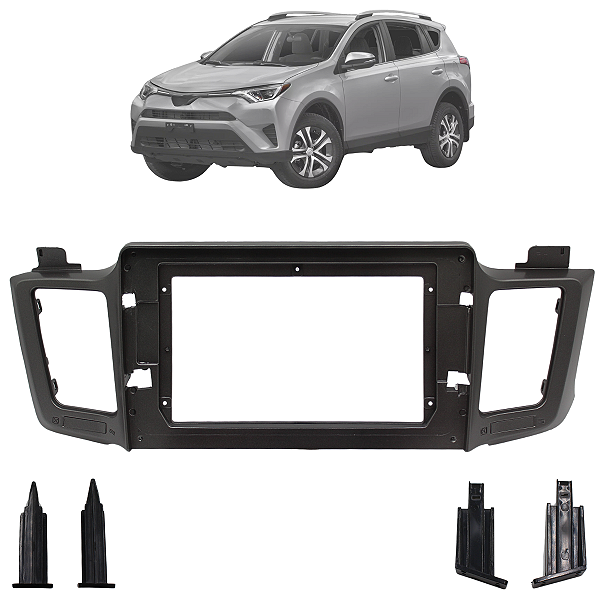 Moldura Painel Multimidia 10 Polegadas Toyota RAV4 2012 Até 2017