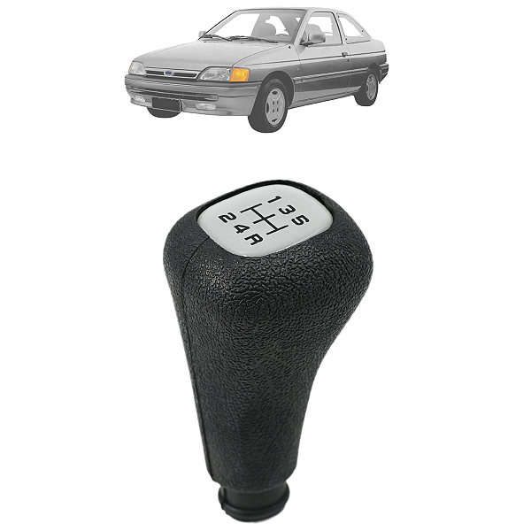 Bola Câmbio Preto 5 Marchas Resina Escort 1993 1994 1995 1996 Prata