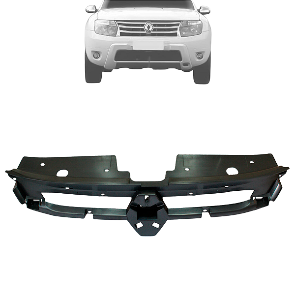 Grade Dianteira Interna Radiador Renault Duster 2010 Até 2014 Preta
