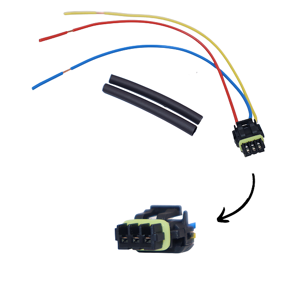 Chicote Conector Plug Retrovisor Chevrolet 3 Vias